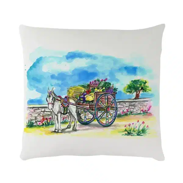 Cuscino Carretto Siciliano in Velluto