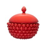 Centrotavola con Coperchio Rosso Corallo M