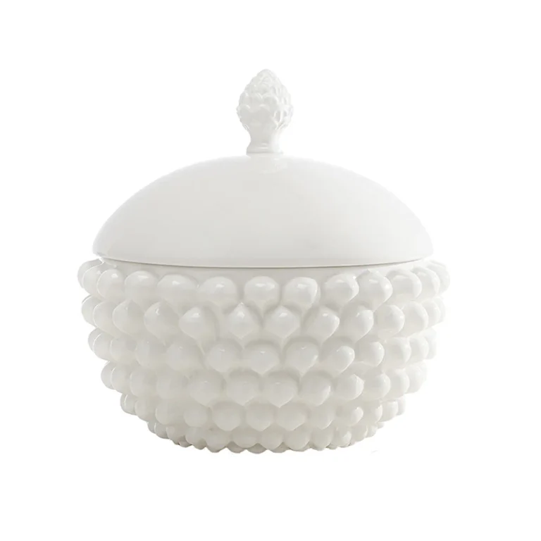 Centrotavola con Coperchio Bianco Puro M