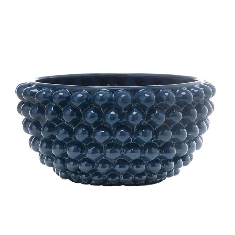 Centrotavola Blu Marino L in ceramica di Caltagirone grande