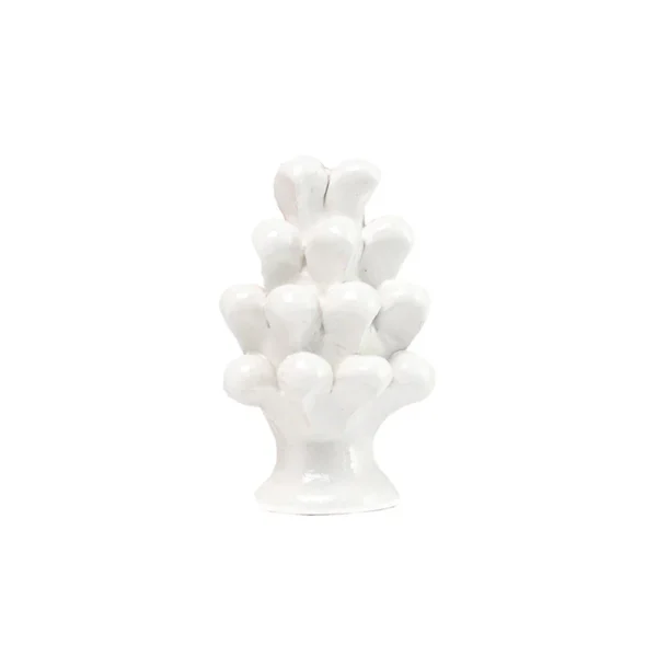 Magnete Pigna Bianco Puro in Ceramica di Caltagirone