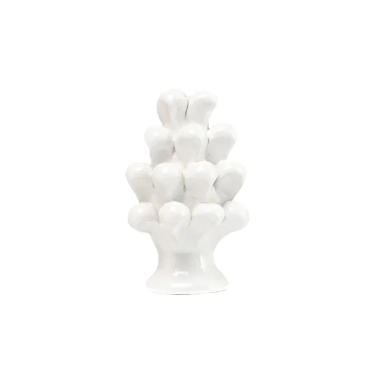 Magnete Pigna Bianco Puro in Ceramica di Caltagirone
