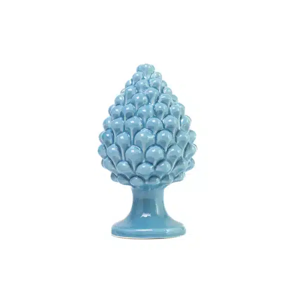 Pigna artigianale di Caltagirone Azzurro Cielo media (S)