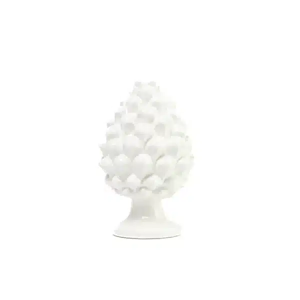 Pigna in ceramica di Caltagirone Bianco Puro piccola (XS)