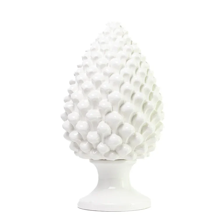 PPigna Bianco Puro in Ceramica di Caltagirone XL grande