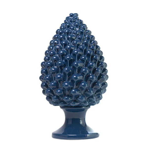 Pigna Blu Marino in Ceramica di Caltagirone XL