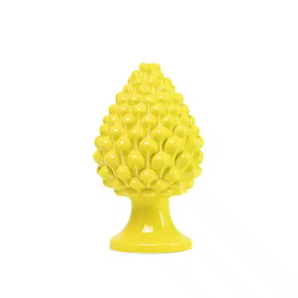 Pigna di Caltagirone artigianale Giallo Cadmio media (M)