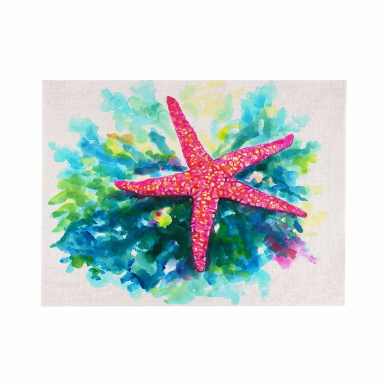 Tovaglietta in juta con disegno di una stella marina