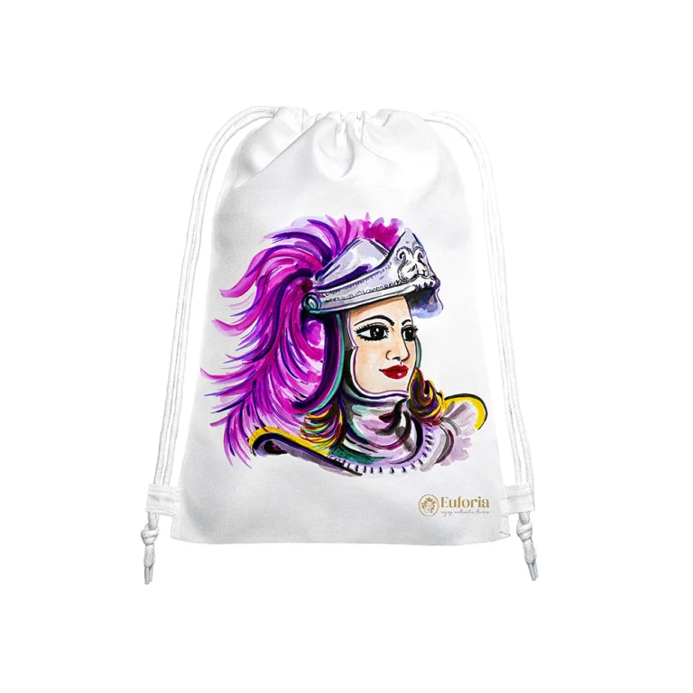 Zainetto con disegno di una pupa siciliana