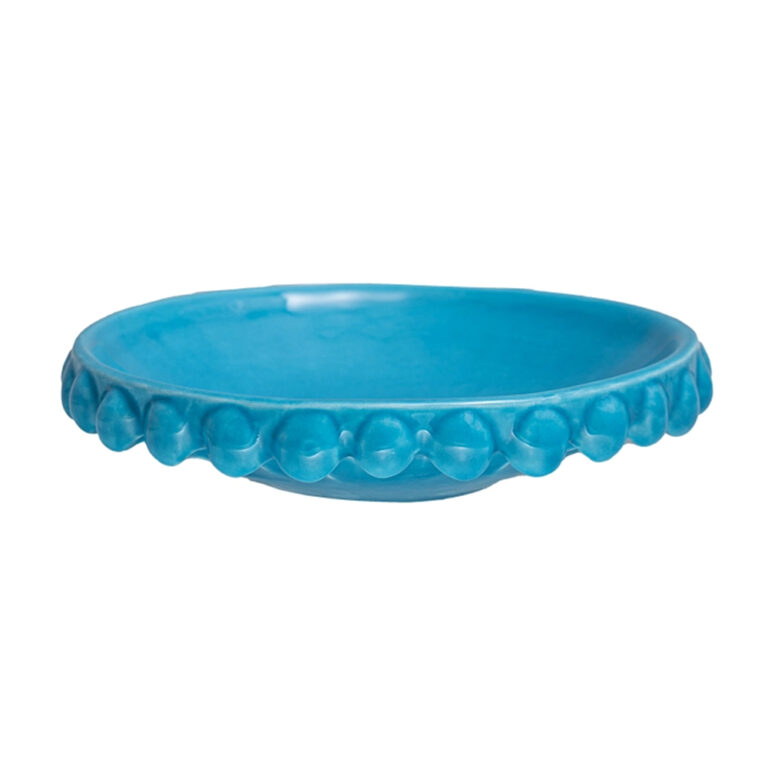 Svuotatasche in ceramica di Caltagirone Azzurro Cielo M