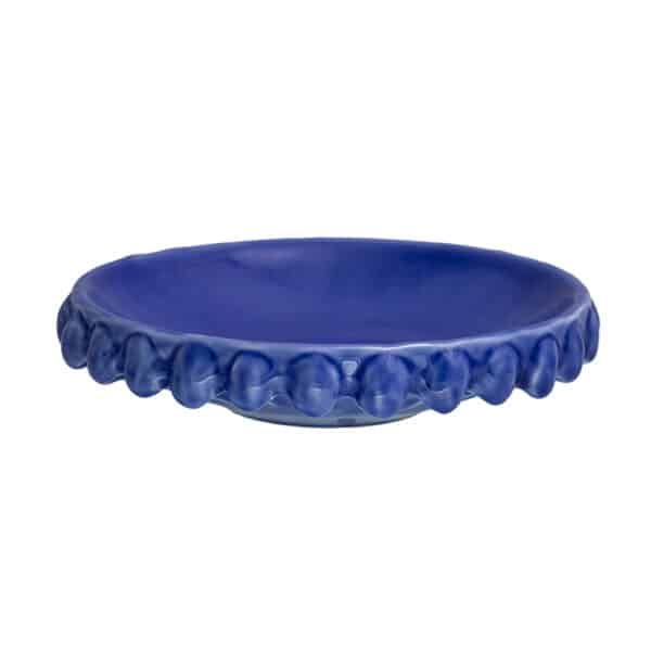 Svuotatasche in ceramica di Caltagirone Blu Royal M medio