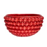 Centrotavola Rosso Corallo L in ceramica di Caltagirone