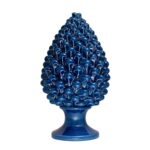 Pigna Blu Lapis in Ceramica di Caltagirone XL grande