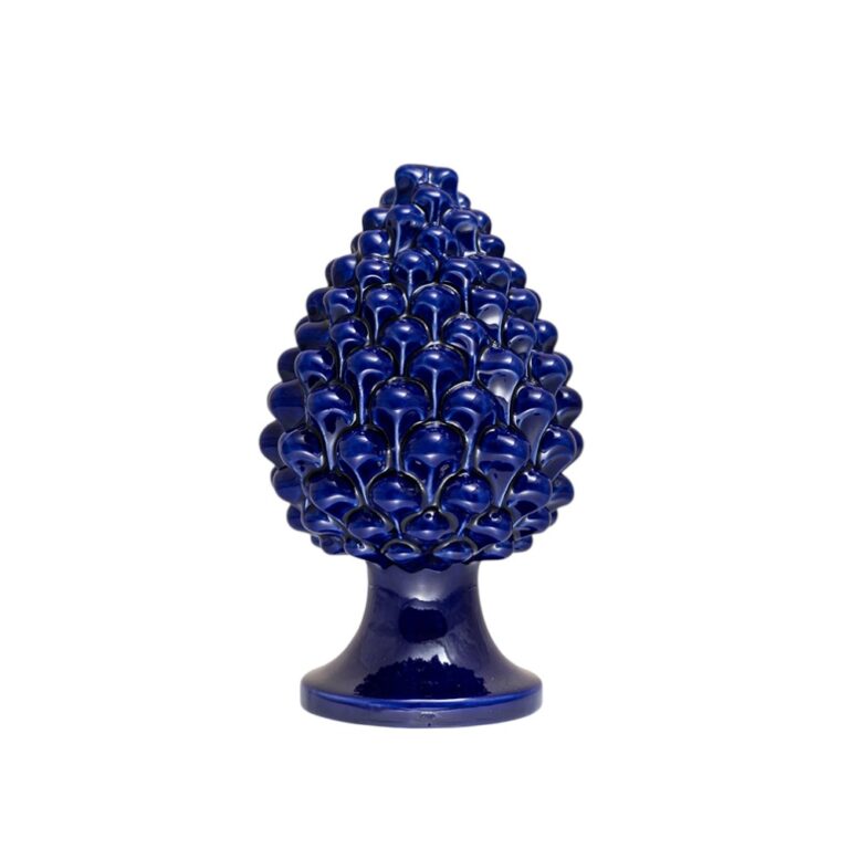 Pigna di Caltagirone artigianale Blu Cobalto media (M)