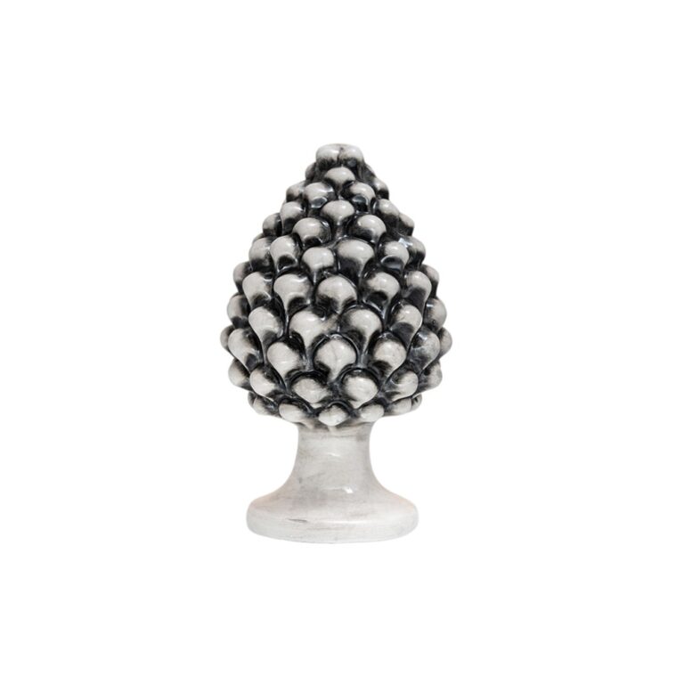 Pigne in ceramica di Caltagirone Grigio Fumé S
