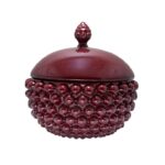 Centrotavola con Coperchio Rosso Borgogna M