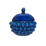 Centrotavola con Coperchio in ceramica di Caltagirone Blu Lapis S