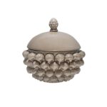 Centrotavola con Coperchio in ceramica di Caltagirone Tortora Sabbiato S