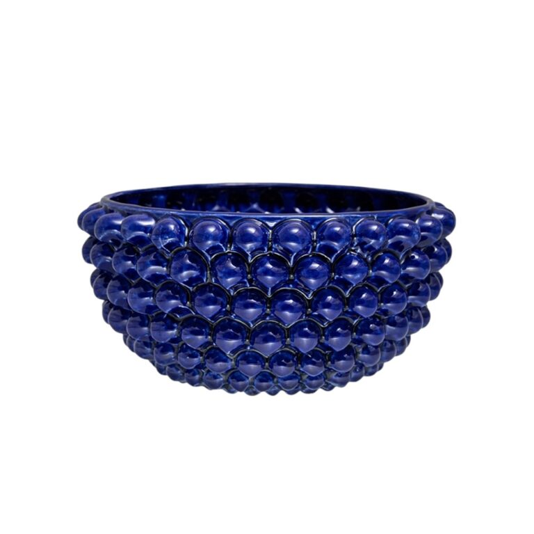 Centrotavola Blu Cobalto M in ceramica di Caltagirone medio