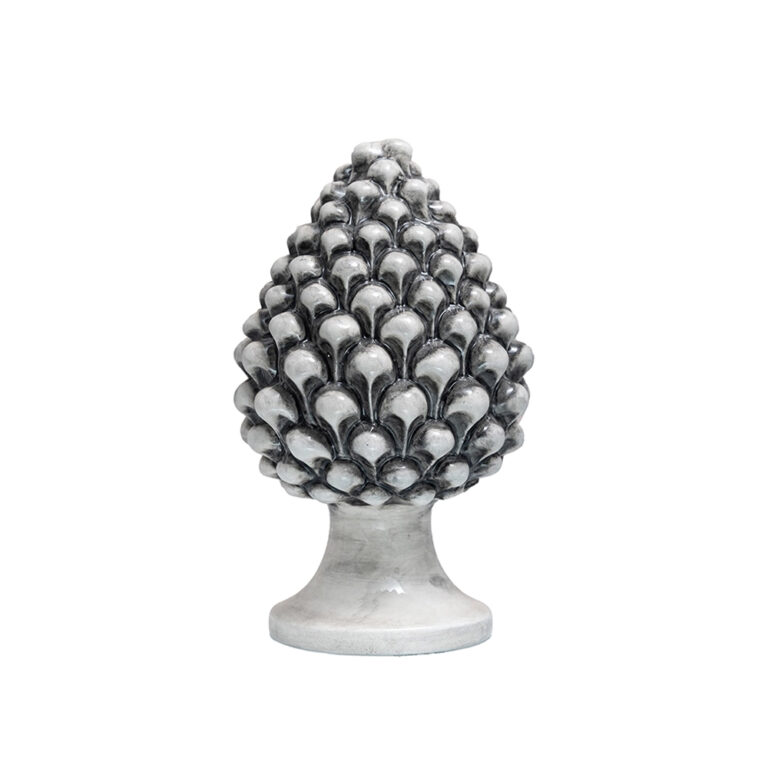 Pigna di Caltagirone artigianale Grigio Fumé media (M)