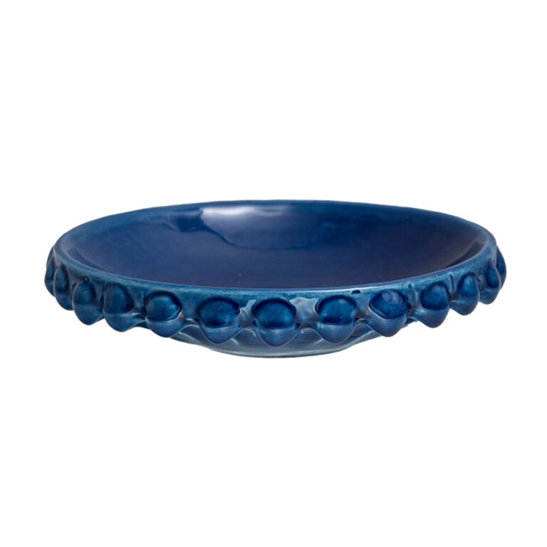 Svuotatasche in ceramica di Caltagirone Blu Lapis M medio